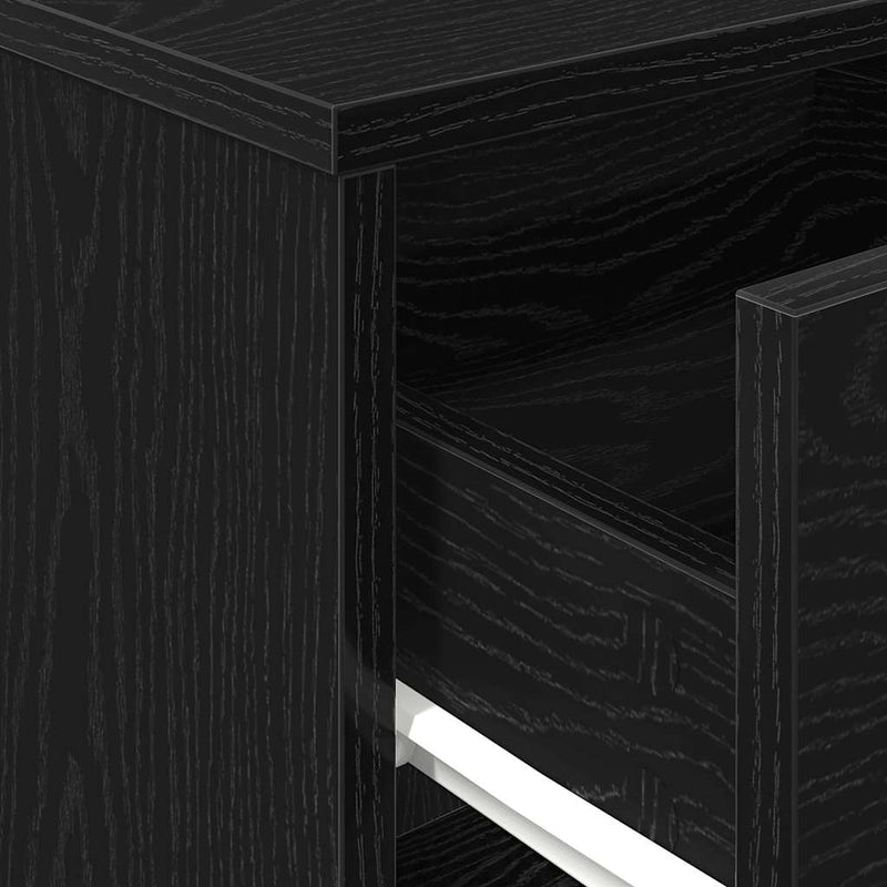 vidaXL 2 db fekete éjjeliszekrény fiókkal 40x34x50 cm