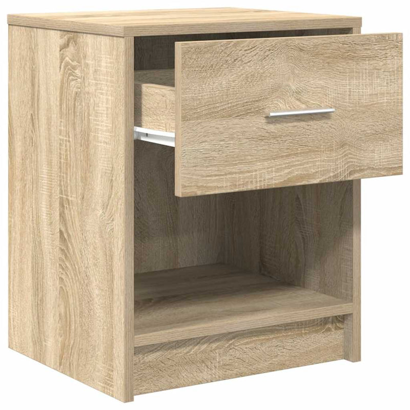 vidaXL 2 db sonoma tölgy színű éjjeliszekrény fiókkal 40x34x50 cm
