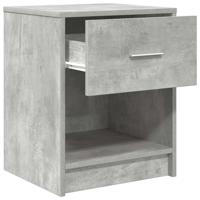 vidaXL betonszürke éjjeliszekrény fiókkal 40x34x50 cm