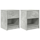 vidaXL 2 db betonszürke éjjeliszekrény fiókkal 40x34x50 cm