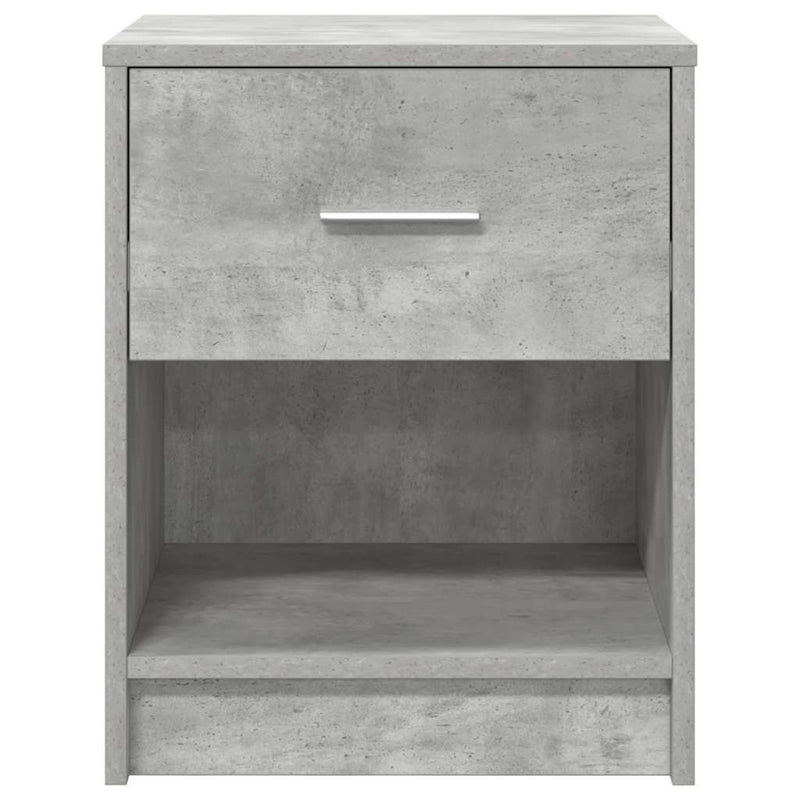 vidaXL 2 db betonszürke éjjeliszekrény fiókkal 40x34x50 cm