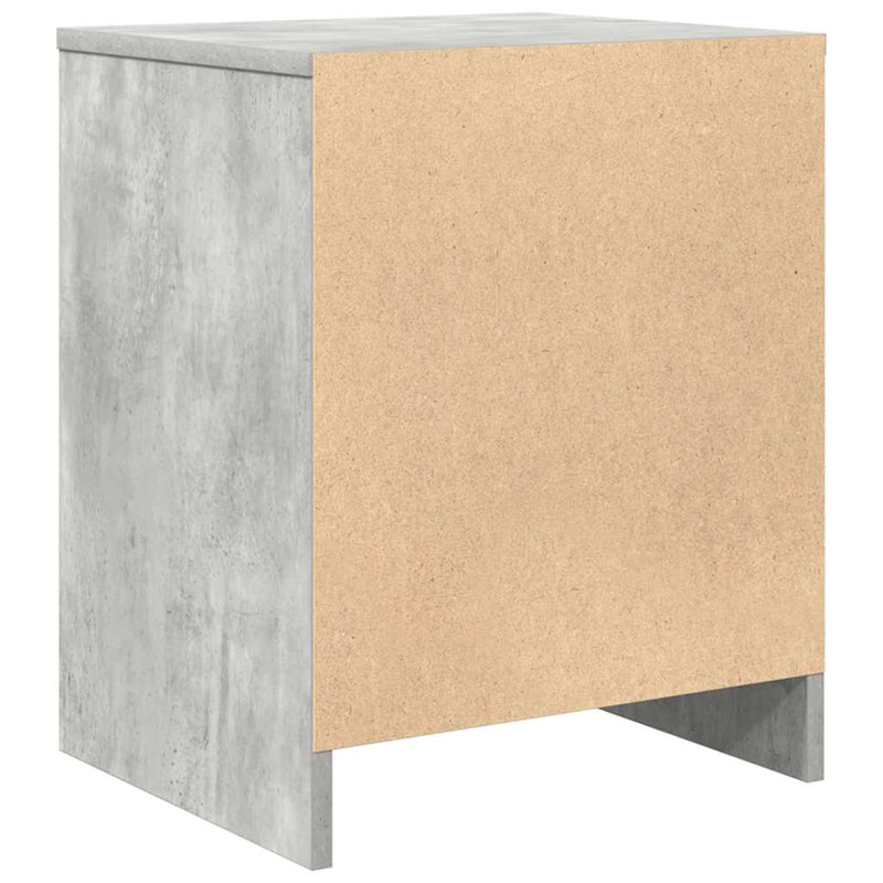 vidaXL 2 db betonszürke éjjeliszekrény fiókkal 40x34x50 cm