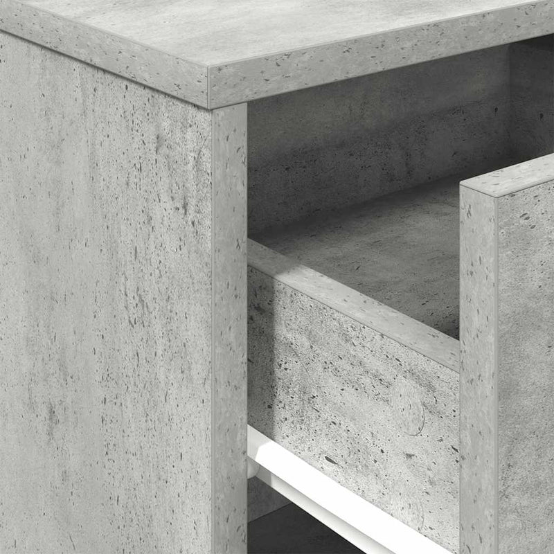 vidaXL 2 db betonszürke éjjeliszekrény fiókkal 40x34x50 cm