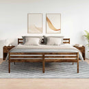 vidaXL 2 db füstös tölgy színű éjjeliszekrény fiókkal 40x34x50 cm