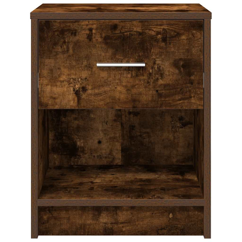 vidaXL 2 db füstös tölgy színű éjjeliszekrény fiókkal 40x34x50 cm