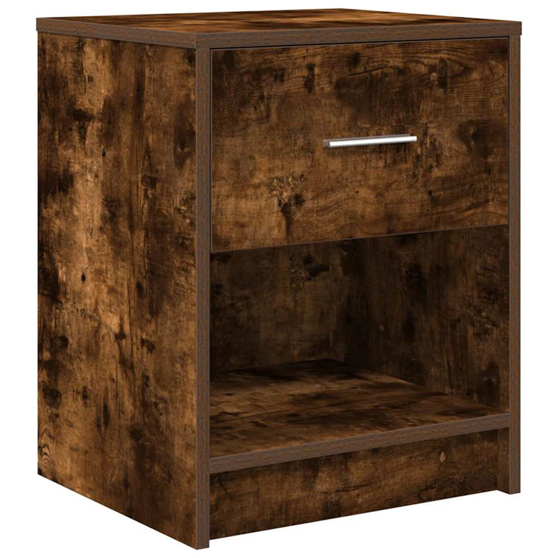 vidaXL 2 db füstös tölgy színű éjjeliszekrény fiókkal 40x34x50 cm
