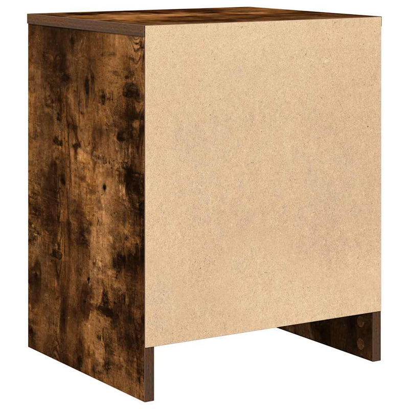 vidaXL 2 db füstös tölgy színű éjjeliszekrény fiókkal 40x34x50 cm