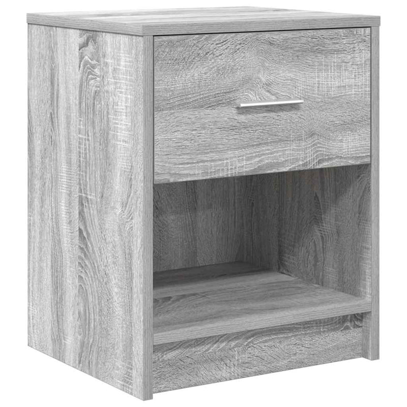 vidaXL 2 db szürke sonoma színű éjjeliszekrény fiókkal 40x34x50 cm
