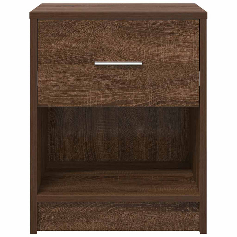 vidaXL 2 db barna tölgyszínű éjjeliszekrény fiókkal 40x34x50 cm