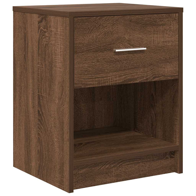vidaXL 2 db barna tölgyszínű éjjeliszekrény fiókkal 40x34x50 cm