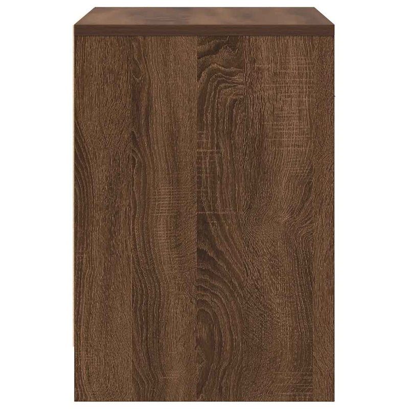 vidaXL 2 db barna tölgyszínű éjjeliszekrény fiókkal 40x34x50 cm