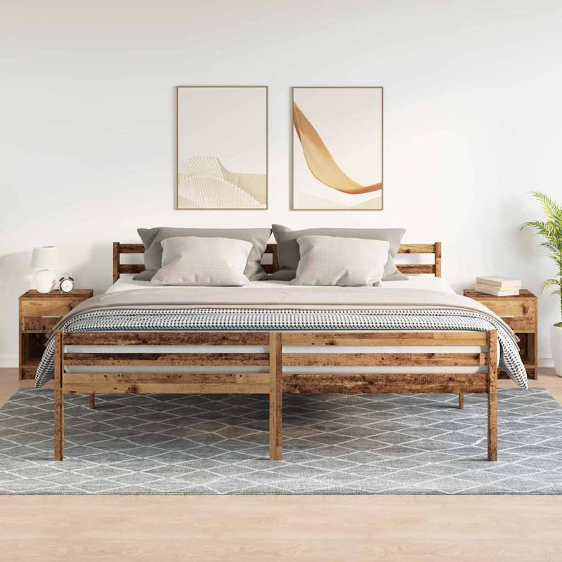 vidaXL 2 db antik fa színű éjjeliszekrény fiókkal 40x34x50 cm