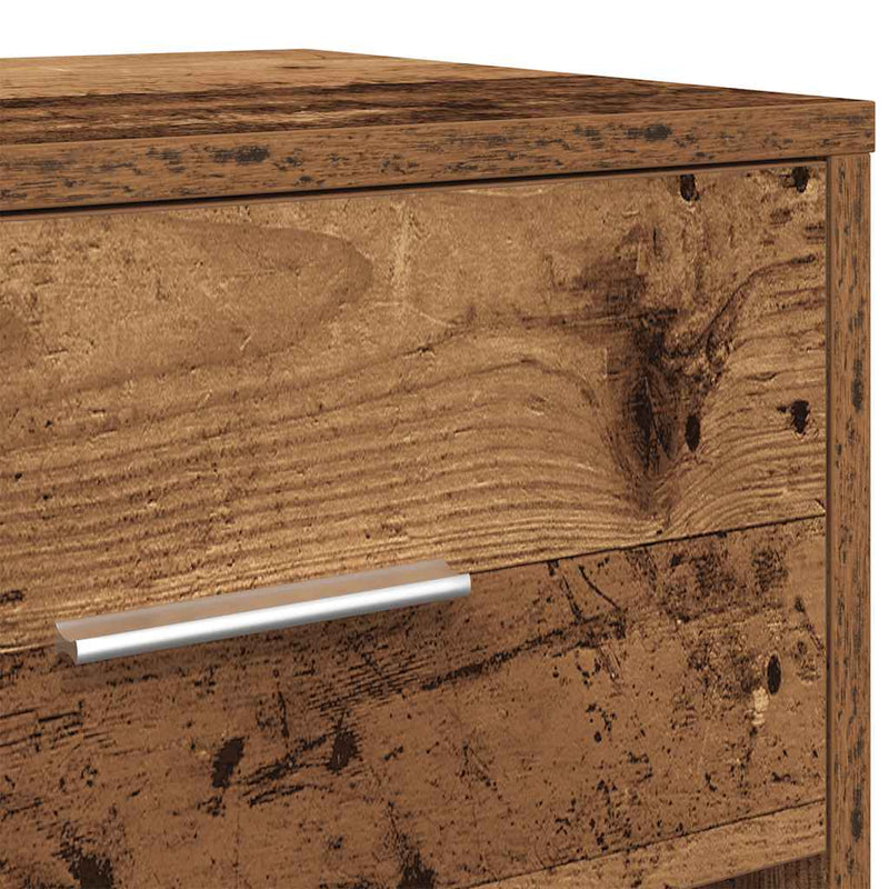 vidaXL 2 db antik fa színű éjjeliszekrény fiókkal 40x34x50 cm