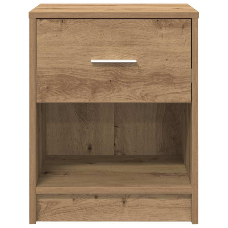 vidaXL 2 db kézműves tölgy színű éjjeliszekrény fiókkal 40x34x50 cm