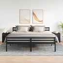 vidaXL 2 db fekete éjjeliszekrény 2 fiókkal 40x36x50 cm