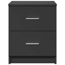 vidaXL 2 db fekete éjjeliszekrény 2 fiókkal 40x36x50 cm