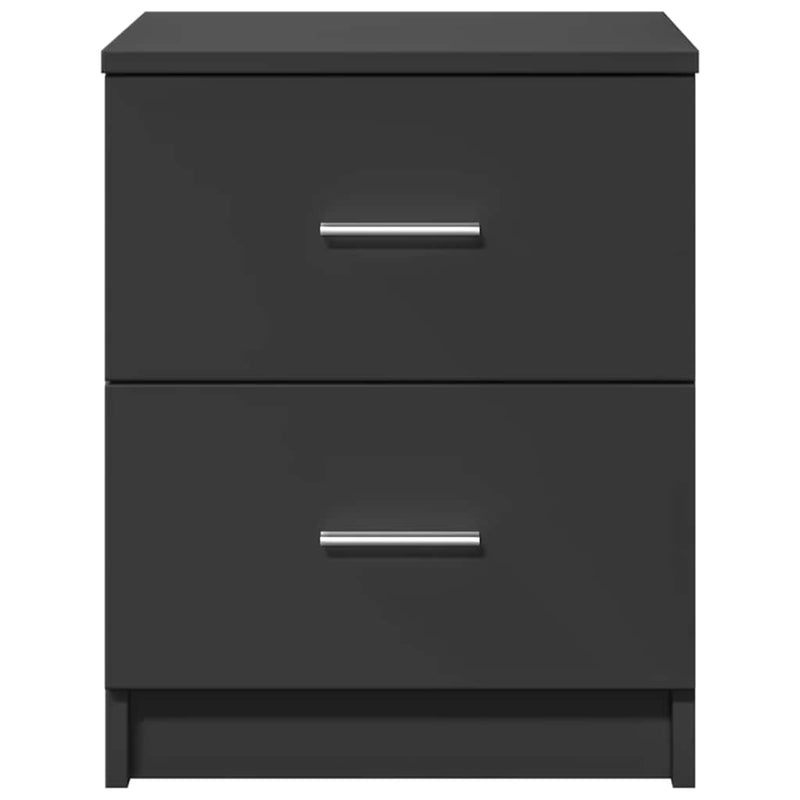 vidaXL 2 db fekete éjjeliszekrény 2 fiókkal 40x36x50 cm
