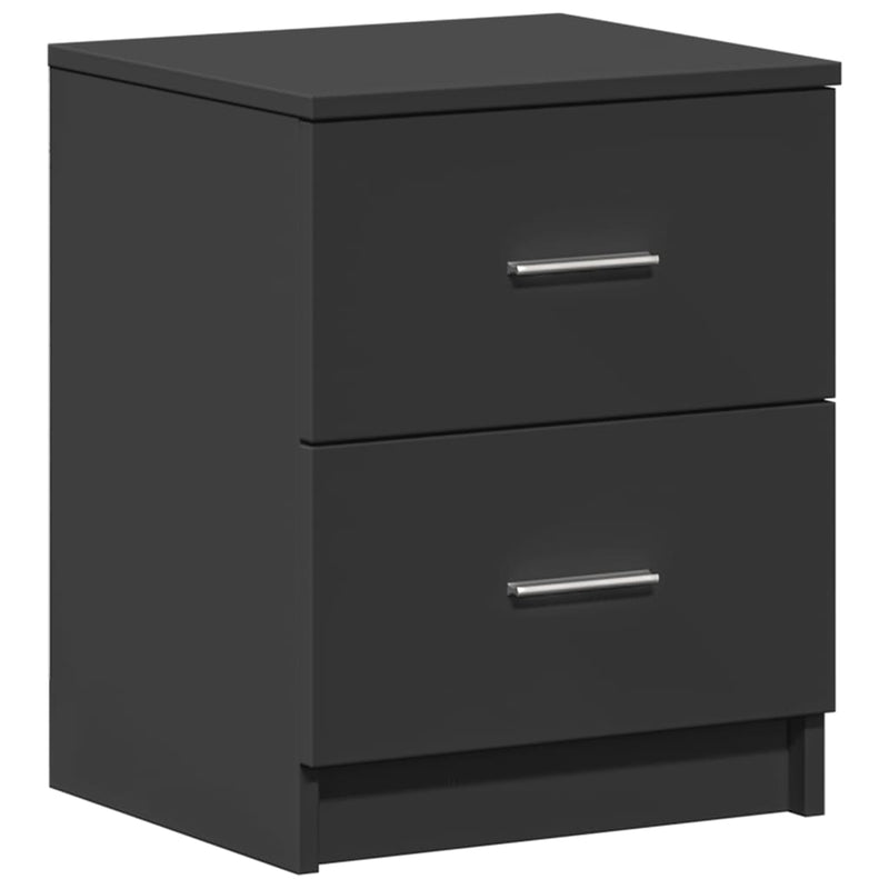 vidaXL 2 db fekete éjjeliszekrény 2 fiókkal 40x36x50 cm