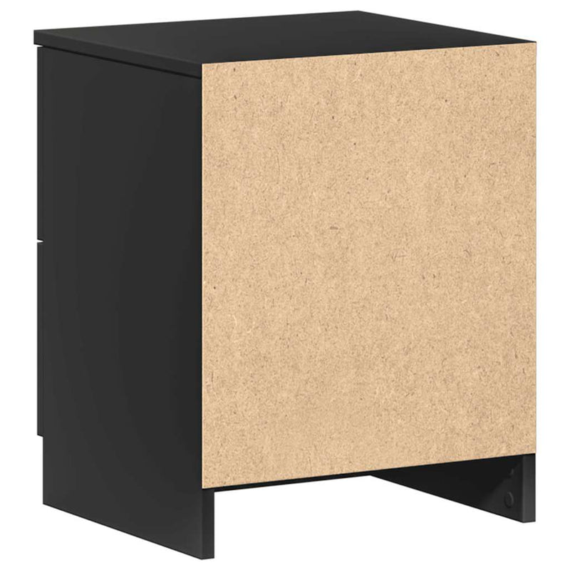vidaXL 2 db fekete éjjeliszekrény 2 fiókkal 40x36x50 cm