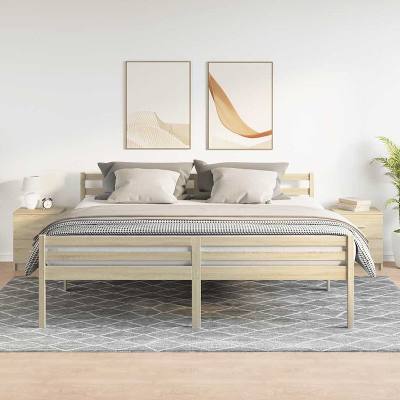 vidaXL 2 db sonoma tölgy színű éjjeliszekrény 2 fiókkal 40x36x50 cm