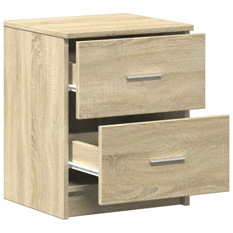 vidaXL 2 db sonoma tölgy színű éjjeliszekrény 2 fiókkal 40x36x50 cm