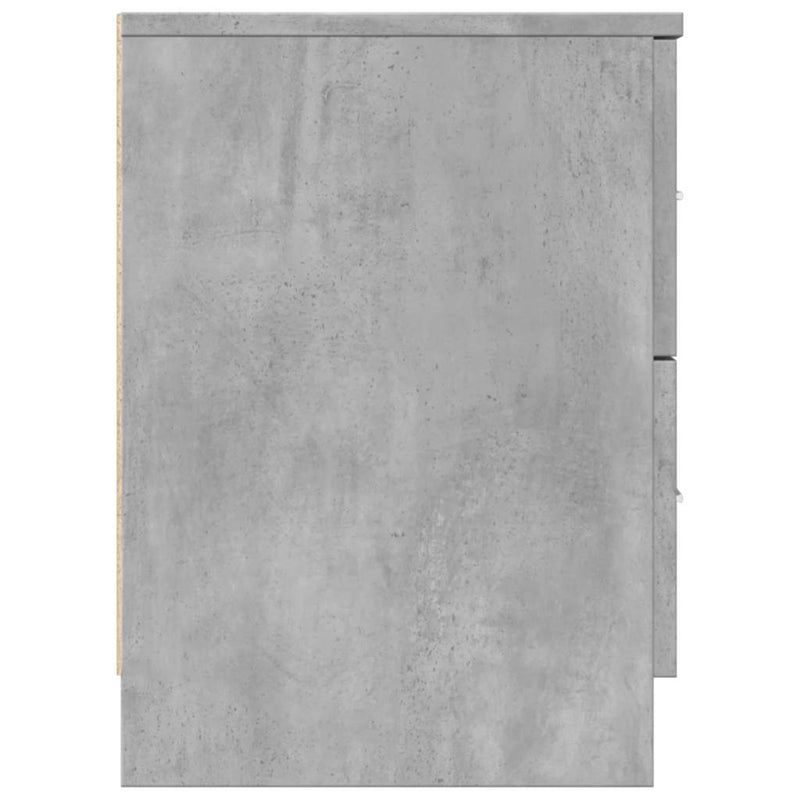 vidaXL betonszürke éjjeliszekrény 2 fiókkal 40x36x50 cm