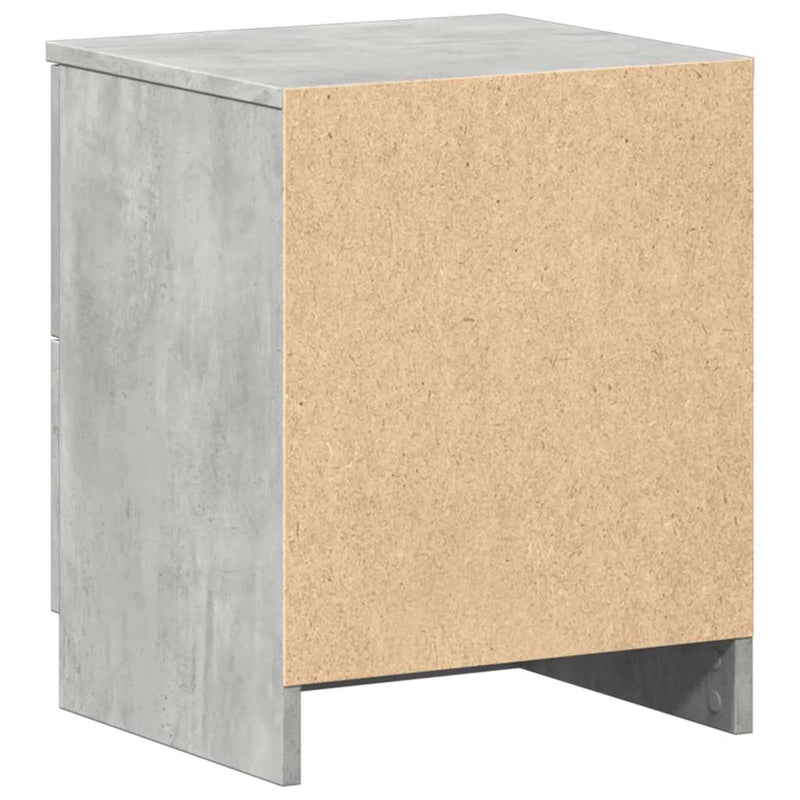 vidaXL betonszürke éjjeliszekrény 2 fiókkal 40x36x50 cm