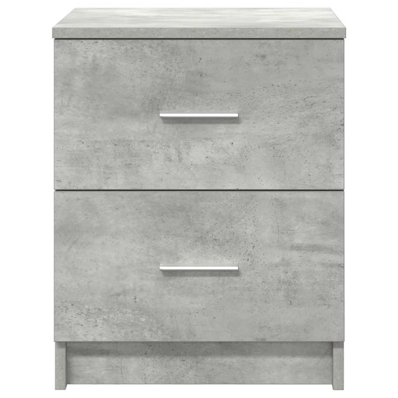 vidaXL 2 db betonszürke éjjeliszekrény 2 fiókkal 40x36x50 cm
