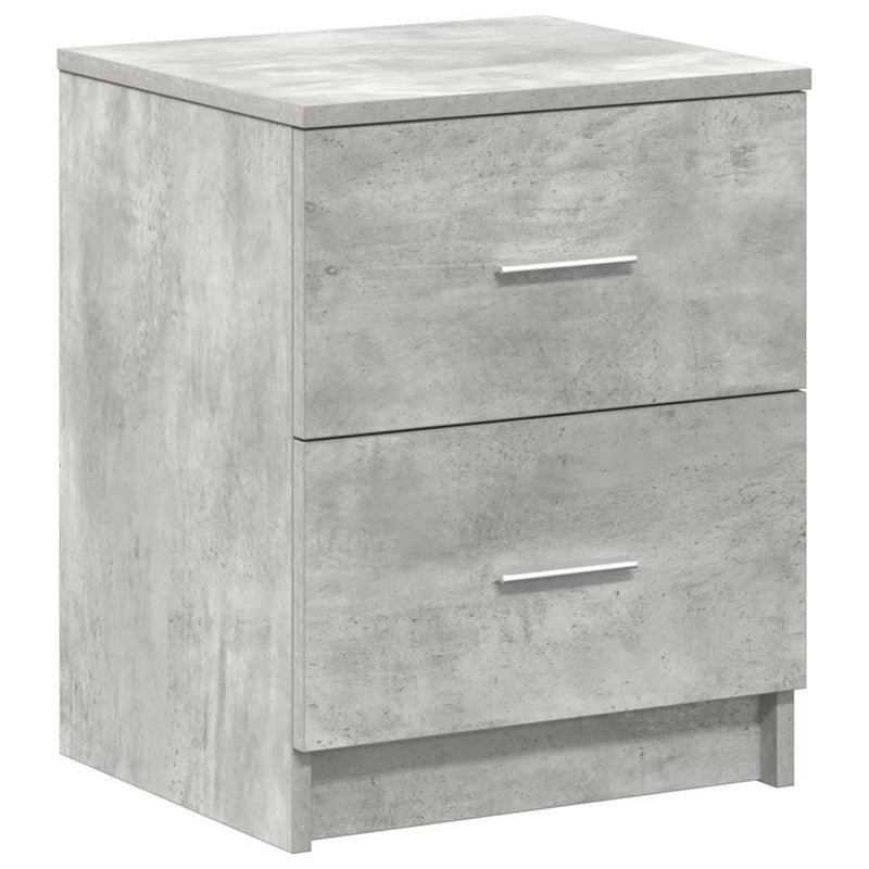 vidaXL 2 db betonszürke éjjeliszekrény 2 fiókkal 40x36x50 cm