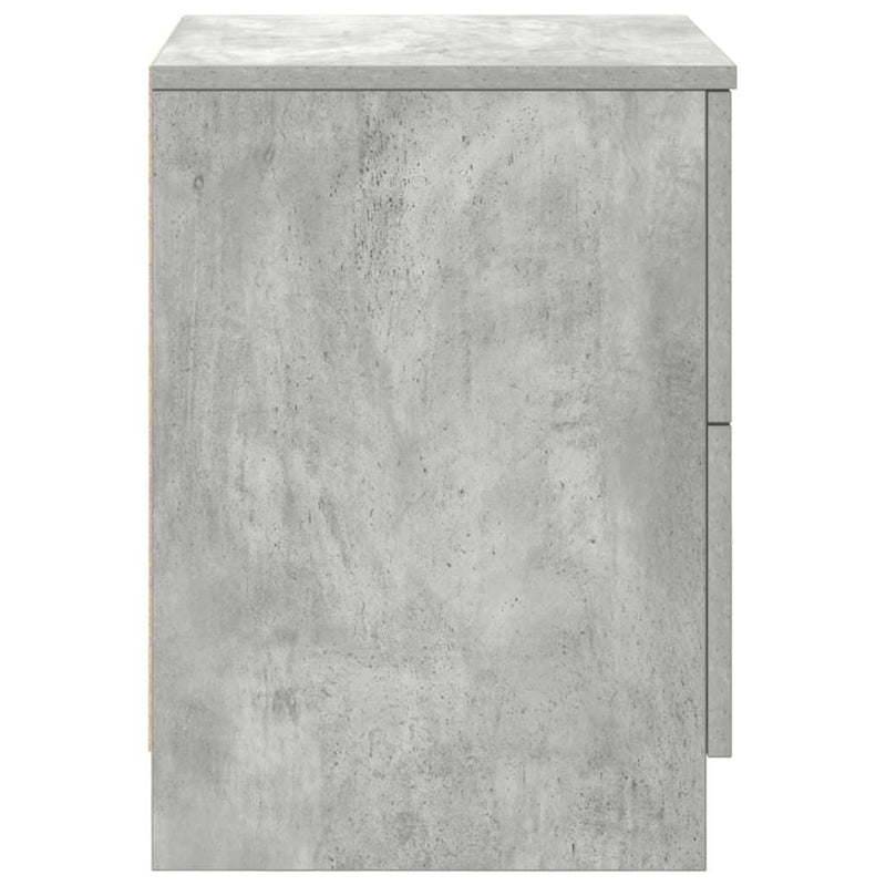 vidaXL 2 db betonszürke éjjeliszekrény 2 fiókkal 40x36x50 cm