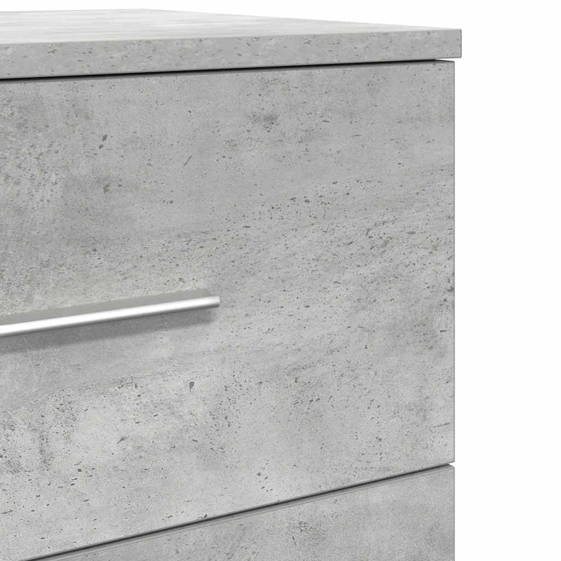 vidaXL 2 db betonszürke éjjeliszekrény 2 fiókkal 40x36x50 cm