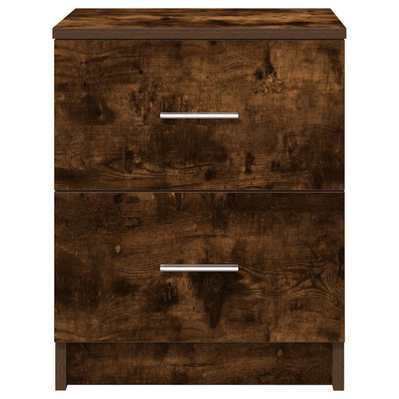vidaXL 2 db füstös tölgy színű éjjeliszekrény 2 fiókkal 40x36x50 cm