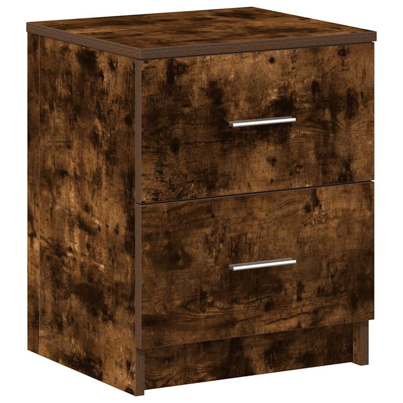 vidaXL 2 db füstös tölgy színű éjjeliszekrény 2 fiókkal 40x36x50 cm