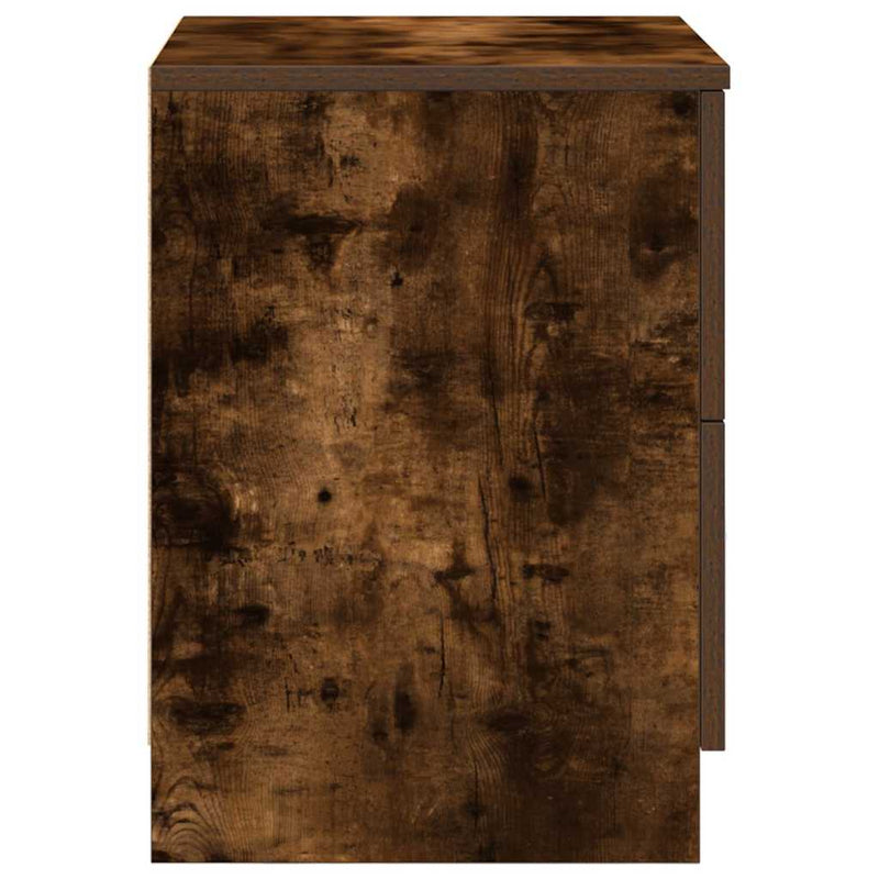 vidaXL 2 db füstös tölgy színű éjjeliszekrény 2 fiókkal 40x36x50 cm