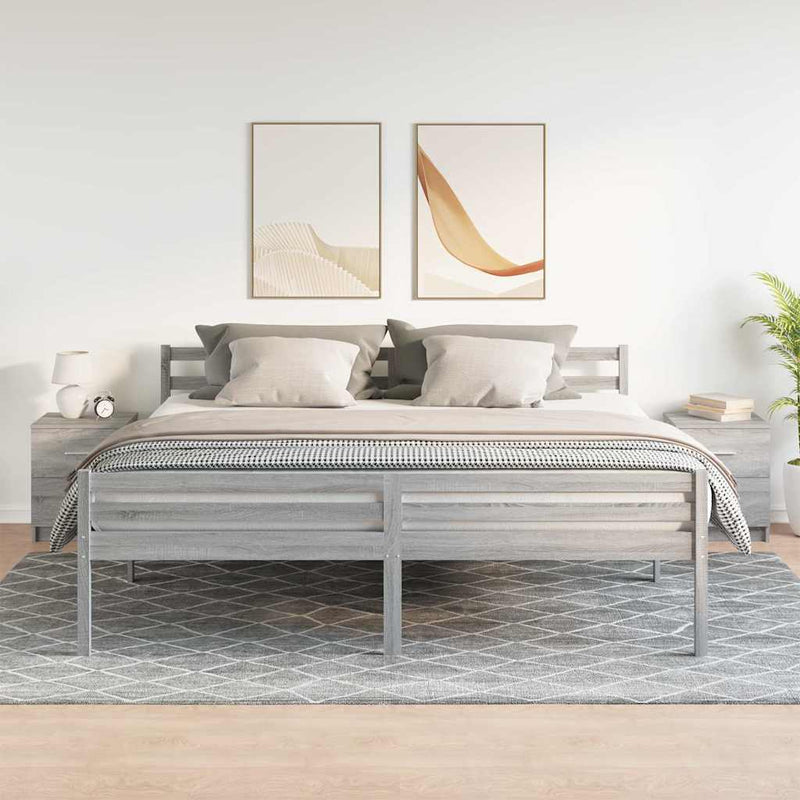 vidaXL 2 db szürke sonoma színű éjjeliszekrény 2 fiókkal 40x36x50 cm
