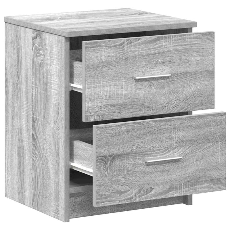 vidaXL 2 db szürke sonoma színű éjjeliszekrény 2 fiókkal 40x36x50 cm