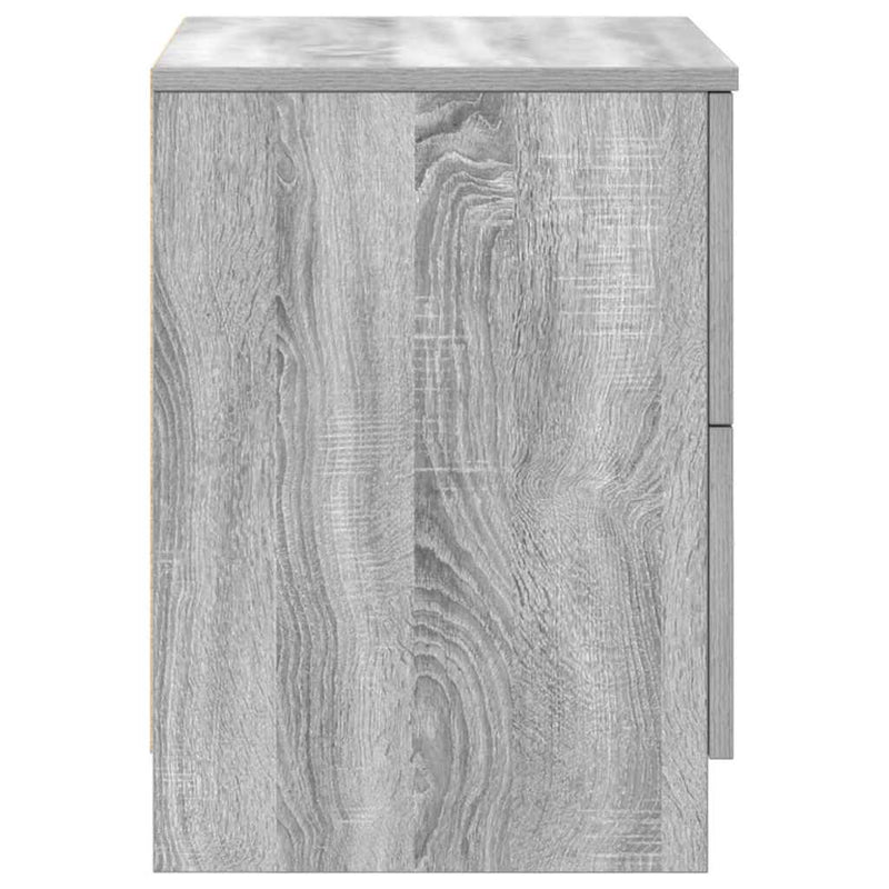 vidaXL 2 db szürke sonoma színű éjjeliszekrény 2 fiókkal 40x36x50 cm