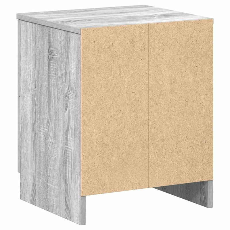 vidaXL 2 db szürke sonoma színű éjjeliszekrény 2 fiókkal 40x36x50 cm