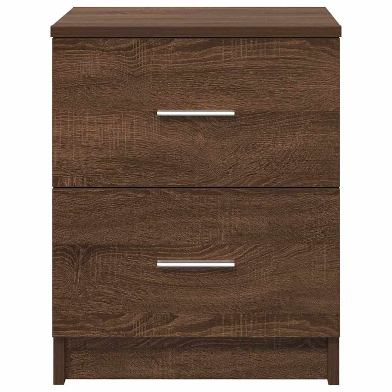 vidaXL 2 db barna tölgy színű éjjeliszekrény 2 fiókkal 40x36x50 cm