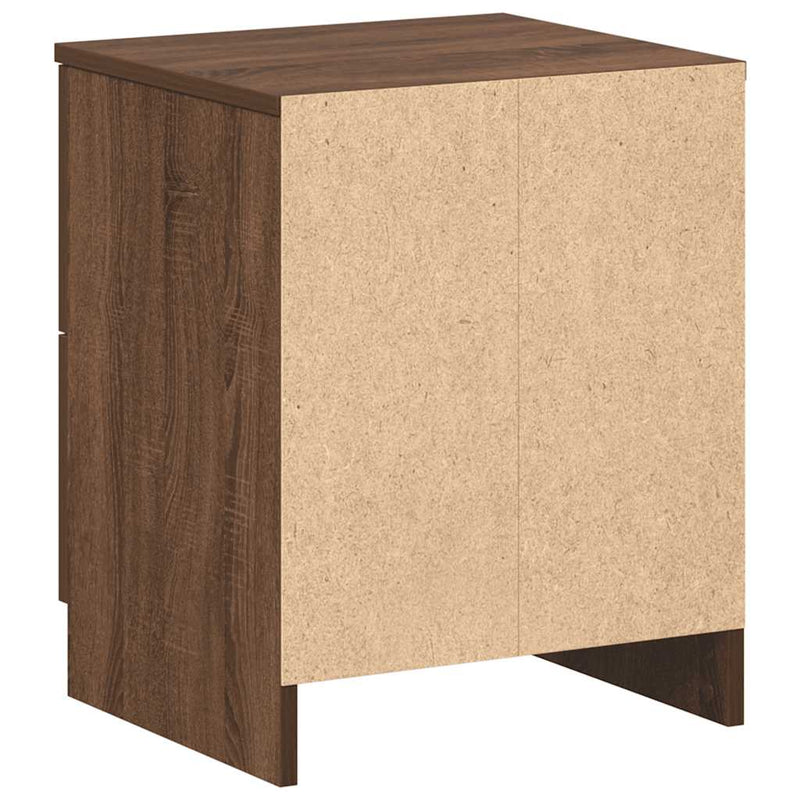 vidaXL 2 db barna tölgy színű éjjeliszekrény 2 fiókkal 40x36x50 cm