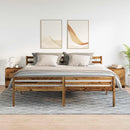 vidaXL 2 db antik fa színű éjjeliszekrény 2 fiókkal 40x36x50 cm