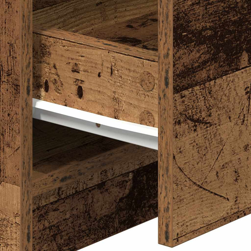 vidaXL 2 db antik fa színű éjjeliszekrény 2 fiókkal 40x36x50 cm