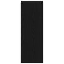 vidaXL fekete tölgy szerelt fa könyvespolc halmozható 30 x 30 x 80 cm