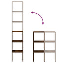 vidaXL 2 db füstös tölgy színű szerelt fa könyvespolcok halmozható