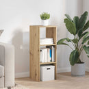 vidaXL kézműves tölgy szerelt fa könyvespolc halmozható 30x30x80 cm