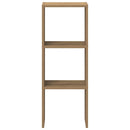 vidaXL kézműves tölgy szerelt fa könyvespolc halmozható 30x30x80 cm