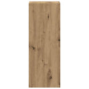 vidaXL kézműves tölgy szerelt fa könyvespolc halmozható 30x30x80 cm