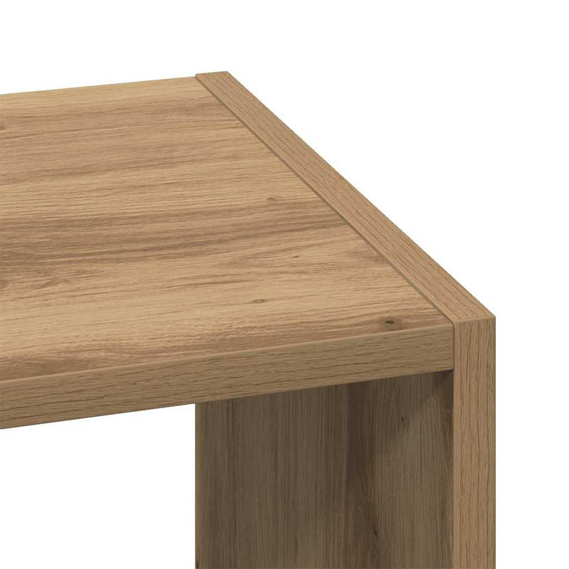 vidaXL kézműves tölgy szerelt fa könyvespolc halmozható 30x30x80 cm