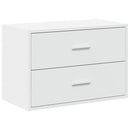 vidaXL fehér szerelt fa szekrény 2 fiókkal 60 x 31 x 40 cm