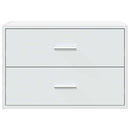 vidaXL fehér szerelt fa szekrény 2 fiókkal 60 x 31 x 40 cm